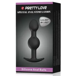 Pretty Love DUO Heavy Balls Silicone Butt Plug 10.4 x 2.6 cm